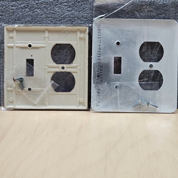 2 Cabin Plug and light switch covers Bear Pine Trees Forest Mancave Den Air B&B - Picture 3 of 6